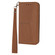 iPhone 15 Woven Texture Stitching Magnetic Leather Phone Case - Brown