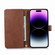 iPhone 15 Wristband Card Slot Leather Phone Case - Coffee