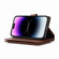 iPhone 15 Wristband Card Slot Leather Phone Case - Coffee