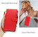 iPhone 15 Wristband Holder Zipper Purse RFID Leather Phone Case - Red