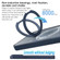 iPhone 15 ZGA Magsafe Holder PC Hybrid TPU Phone Case - Blue