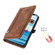 iPhone 15 Zipper Card Slot Buckle Wallet Leather Phone Case - Brown