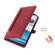 iPhone 15 Zipper Card Slot Buckle Wallet Leather Phone Case - Red
