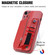iPhone 15 Zipper Wallet Leather Back Shockproof Phone Case - Red