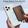 iPhone 15 Zipper Wallet Split MagSafe Leather Back Phone Case - Brown