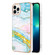 Electroplating Marble Pattern Dual-side IMD TPU Shockproof Phone Case iPhone 15 Pro Max - Green 004