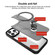 iPhone 15 Pro Max 360 Degree Rotating MagSafe Magnetic Bracket Frosted Phone Case - Grey