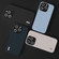 iPhone 15 Pro Max ABEEL Genuine Leather Wave Black Edge Phone Case - Grey