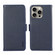 iPhone 15 Pro Max ABEEL Side-Magnetic Litchi Pattern Leather RFID Phone Case - Blue