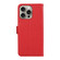 iPhone 15 Pro Max ABEEL Side-Magnetic Litchi Pattern Leather RFID Phone Case - Red