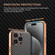 iPhone 15 Pro Max AZNS Electroplated Edge Carbon Fiber Texture Phone Case - Black