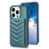 iPhone 15 Pro Max BF26 Wave Pattern Card Bag Holder Phone Case - Green
