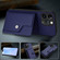 iPhone 15 Pro Max Button Card Bag RFID Anti-theft Phone Case - Blue