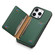 iPhone 15 Pro Max Calf Texture Card Bag Design Full Coverage Phone Case - Green