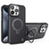 iPhone 15 Pro Max Carbon Fiber MagSafe Holder Phone Case - Black