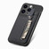 iPhone 15 Pro Max Carbon Fiber Vertical Flip Zipper Phone Case - Black