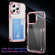 iPhone 15 Pro Max Card Holder Acrylic Hybrid TPU Phone Case - Transparent Pink