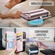 iPhone 15 Pro Max CaseMe C36 Card Slots Zipper Wallet RFID Anti-theft Leather Phone Case - Pink