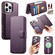 iPhone 15 Pro Max CaseNeo Finger Grip Strap MagSafe Leather Phone Case - Purple