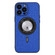iPhone 15 Pro Max Cloth Texture MagSafe Magnetic PU Phone Case - Dark Blue