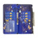 iPhone 15 Pro Max Colored Drawing Pattern Zipper Phone Leather Case - Purple Butterfly