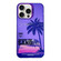 iPhone 15 Pro Max Creative Oil Painting Colorful Sunset Scenery TPU + PC Shockproof Phone Case - Purple Coconut Tree
