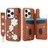 iPhone 15 Pro Max Crossbody Flower Pattern Leather Phone Case - Brown