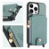 iPhone 15 Pro Max Crossbody Love Zipper Leather Back Phone Case - Green