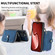 iPhone 15 Pro Max Crossbody Multi-function Zipper Wallet Phone Case - Blue