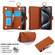 iPhone 15 Pro Max Crossbody Ring Multifunctional Wallet Leather Phone Case - Brown