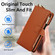 iPhone 15 Pro Max Crossbody Ring Multifunctional Wallet Leather Phone Case - Brown
