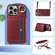 iPhone 15 Pro Max Crossbodys Card Bag Ring Holder Leather Phone Case - Red