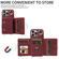 iPhone 15 Pro Max Crossbodys Card Bag Ring Holder Leather Phone Case - Red
