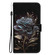 iPhone 15 Pro Max Crystal Texture Colored Drawing Leather Phone Case - Black Rose