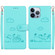 iPhone 15 Pro Max Cute Cats RFID Leather Phone Case - Green