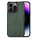 iPhone 15 Pro Max Denior PU Back Cover Card Slot Holder Phone Case - Green