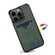 iPhone 15 Pro Max Denior PU Back Cover Card Slot Holder Phone Case - Green