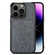 iPhone 15 Pro Max Denior PU Back Cover Card Slot Holder Phone Case - Grey