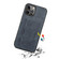 iPhone 15 Pro Max Denior PU Single Card Slot Holder Phone Case - Grey