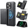 iPhone 15 Pro Max DG.MING MAGKING-K2 Series MagSafe RFID Card Bag Detachable Phone Case - Black