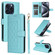 iPhone 15 Pro Max Diamond Lattice Leather Flip Phone Case - Mint Green