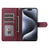 iPhone 15 Pro Max Diamond Lattice Leather Flip Phone Case - Wine Red