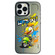 iPhone 15 Pro Max Double Layer Color Silver Series Animal Oil Painting Phone Case - Duck Rush