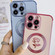 iPhone 15 Pro Max Electroplate Side Roses Flower MagSafe Phone Case - Black
