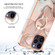 iPhone 15 Pro Max Electroplating Marble Dual-side IMD Phone Case with Ring - Rose Gold 015