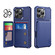 iPhone 15 Pro Max ENKAY Hat-Prince Card Slot Wallet TPU Back Leather Phone Case with Lens Film - Dark Blue