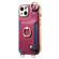 iPhone 15 Pro Max Fashion Ring Card Bag Phone Case with Hang Loop - Purple