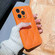 iPhone 15 Pro Max Fine Hole 8-shaped Texture Eiderdown Airbag Phone Case - Orange