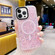 iPhone 15 Pro Max Gold Armor MagSafe Glitter Epoxy Phone Case - Pink