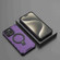 iPhone 15 Pro Max Grating Holder Shockproof Phone Case - Purple